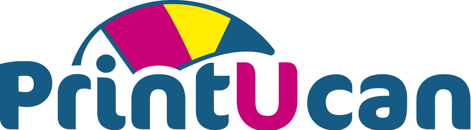 Logo PrintUcan (Schriftzug und Schnabel eines Tukan)